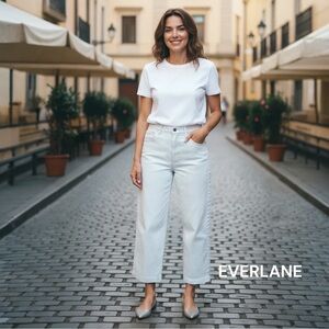 Everlane Women's White Straight Leg Jeans 00